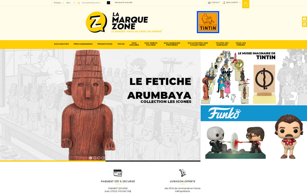 Référence client - Réalisation site internet Shop Application - La Marque Zone
